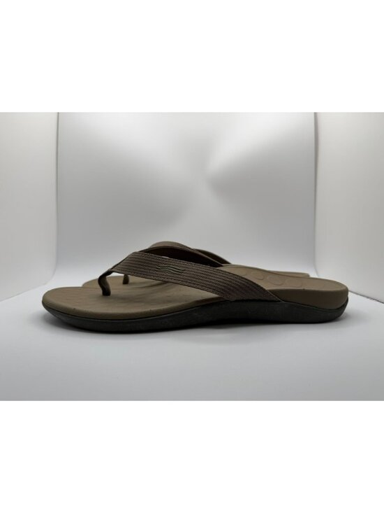 Vionic Wave Flip Flop Sandals Unisex MN 13/ WN 14 Khaki Mesh Ortho Arch Support